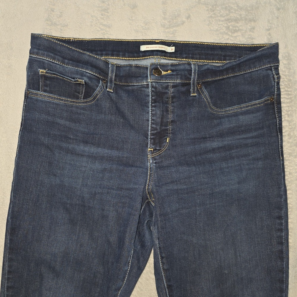 Levi's 311 Shaping Skinny Jeans Womens Dark Wash Blue Denim Stretch Size 31